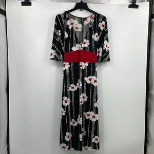 Y2k L8er floral faux kimono wrap dress Size 1x